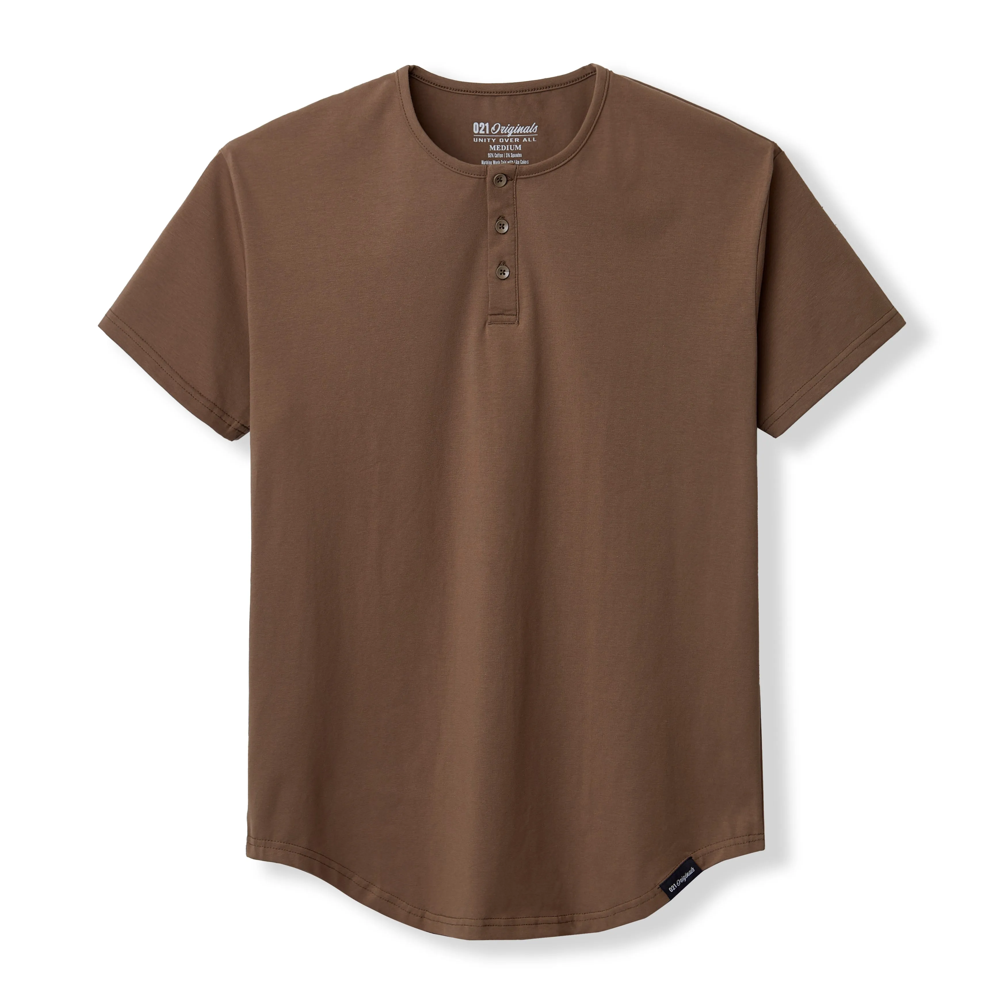 021 ESSENTIAL DROP-CUT HENLEY - OD GREEN