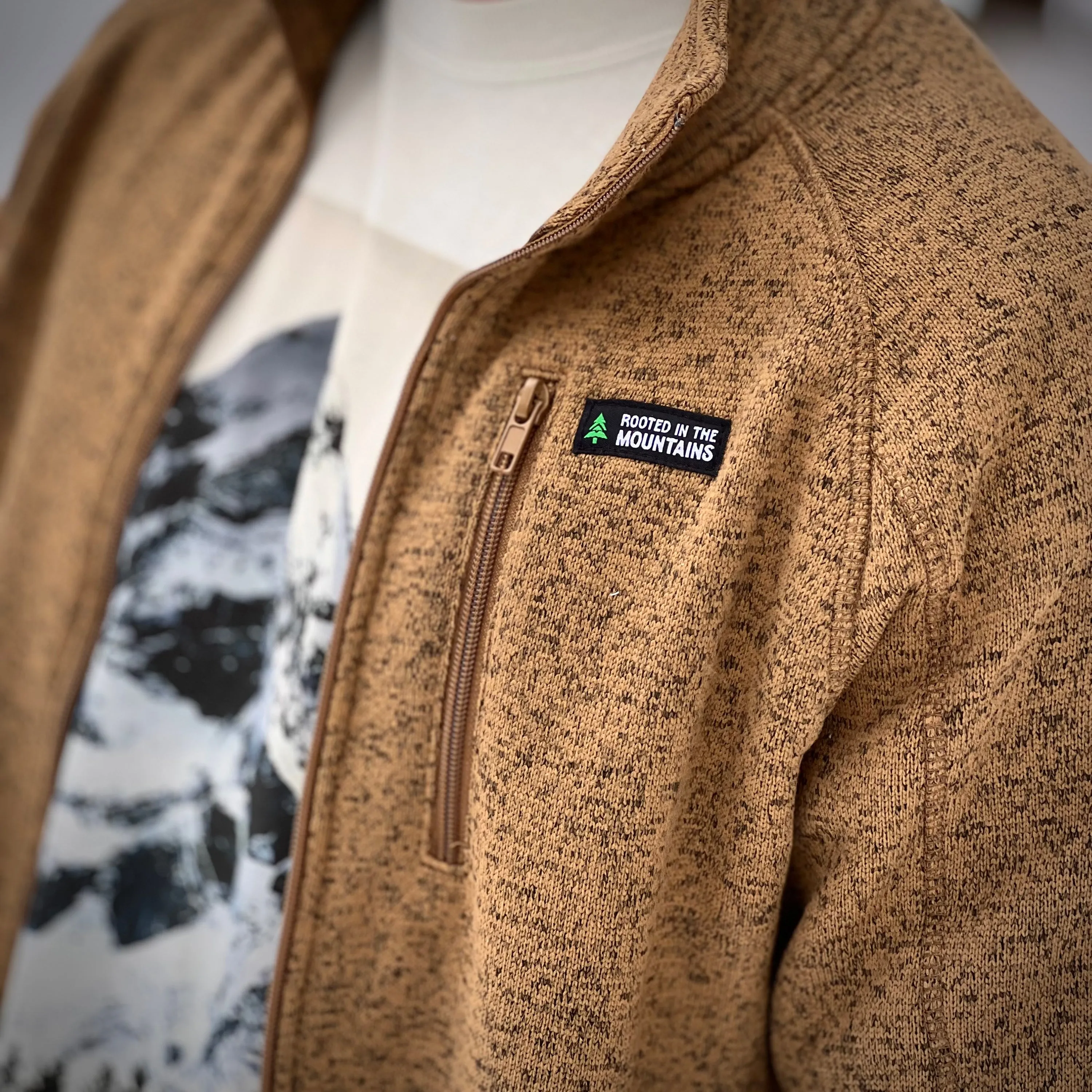 Alpine Knit Full Zip Jacket w / Rooted In The Mountains Label