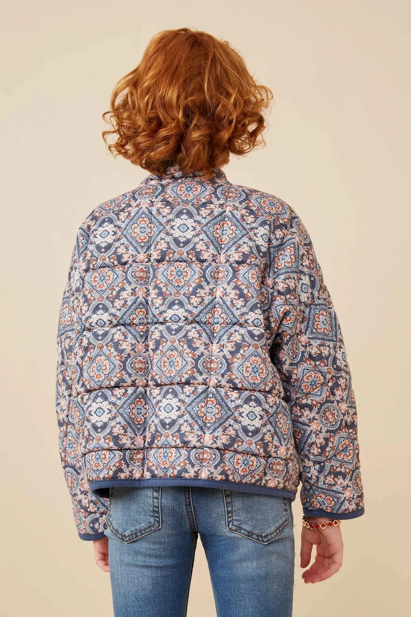 Antique Printed Quilted Padded Jacket