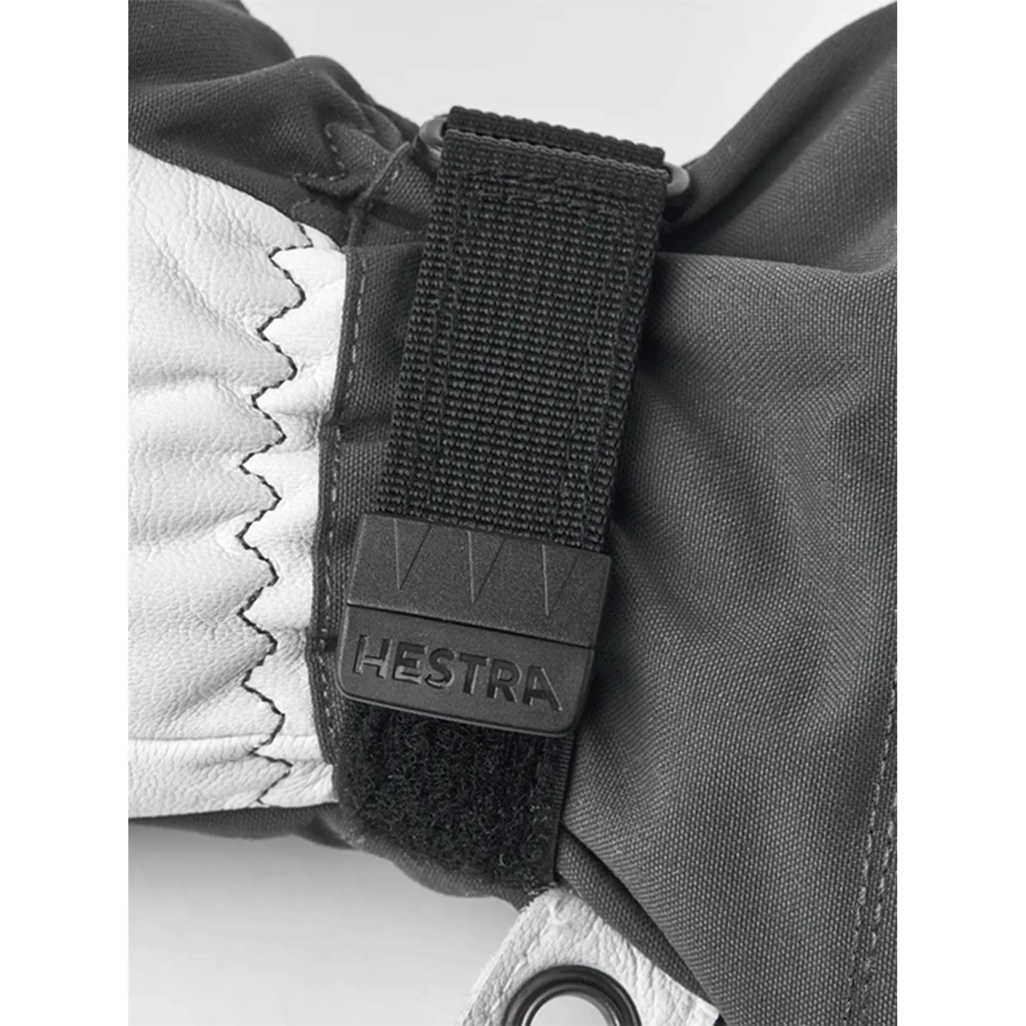 Army Leather Heli Ski Gloves in Grey