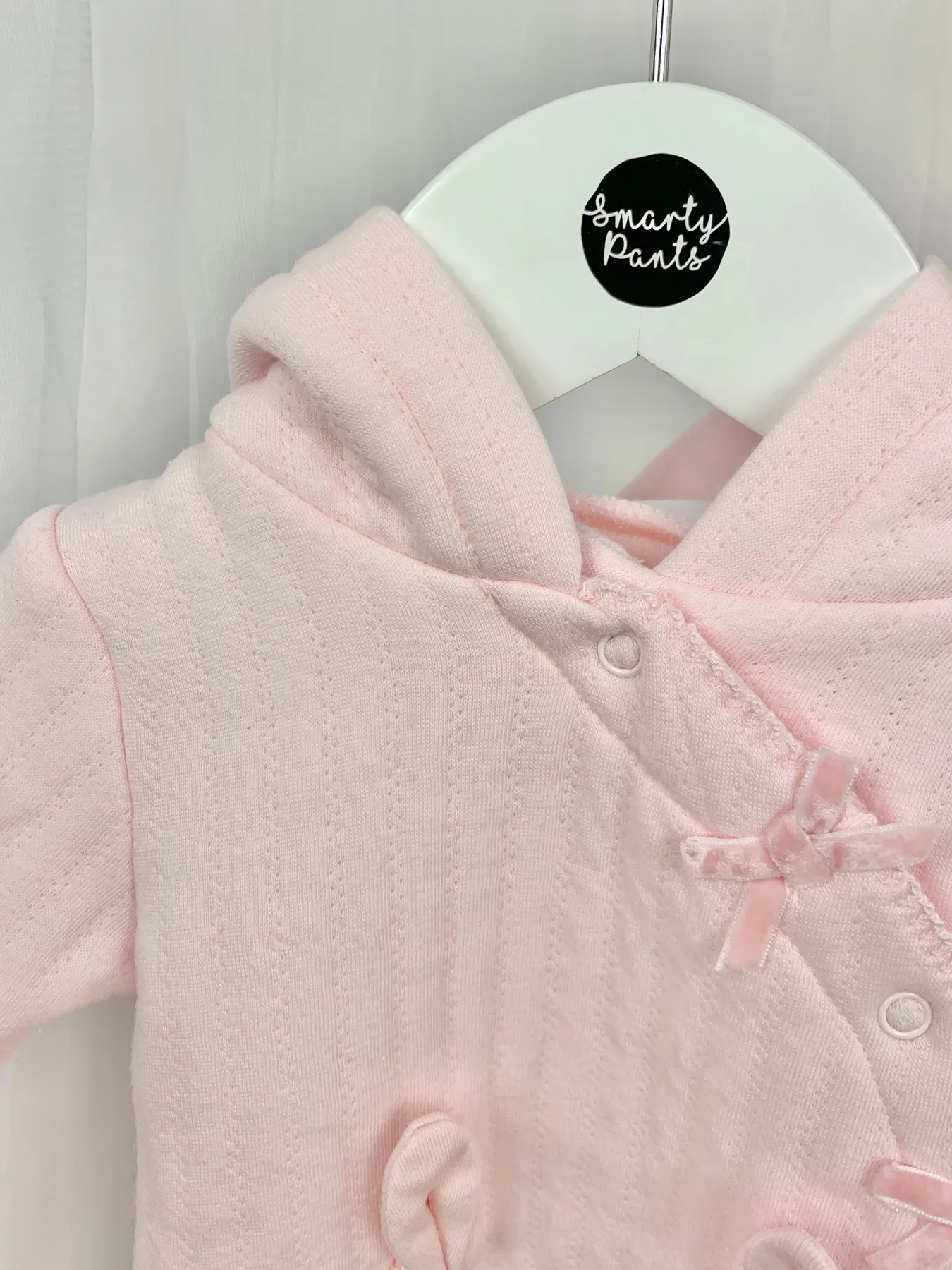 Baby Girl Quilted Bunny Pramsuit