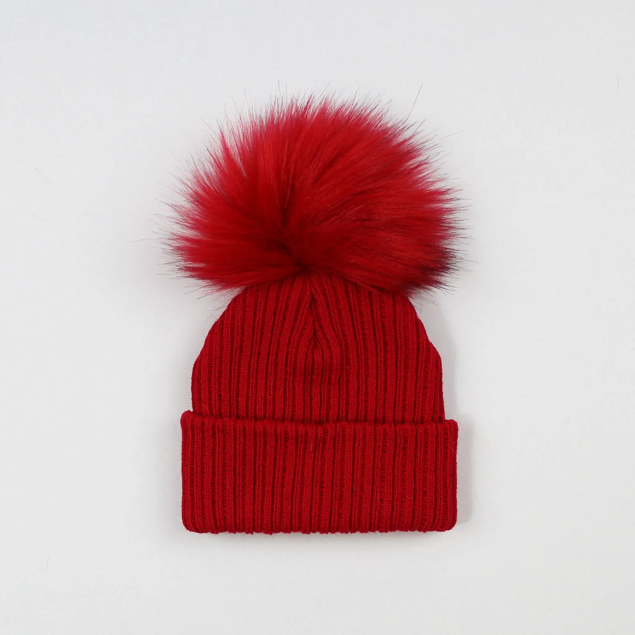 Baby Pom Hat - Red Unisex Hat