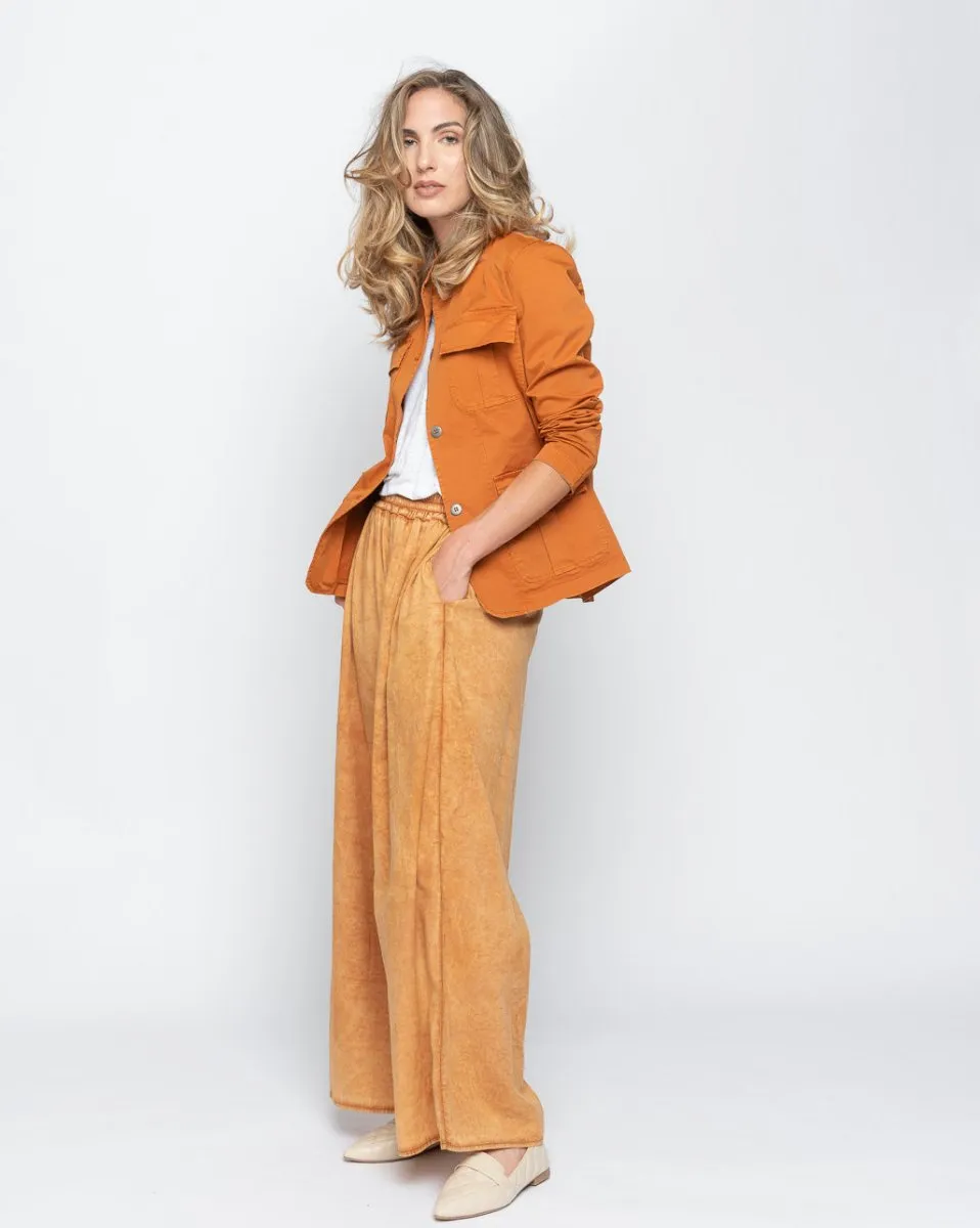 Band Collar Button-Up Field Jacket
