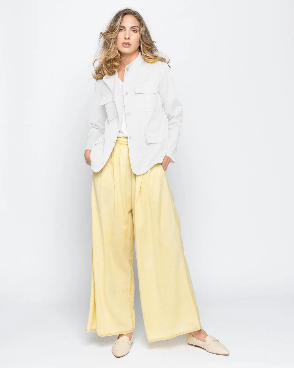 Band Collar Button-Up Field Jacket