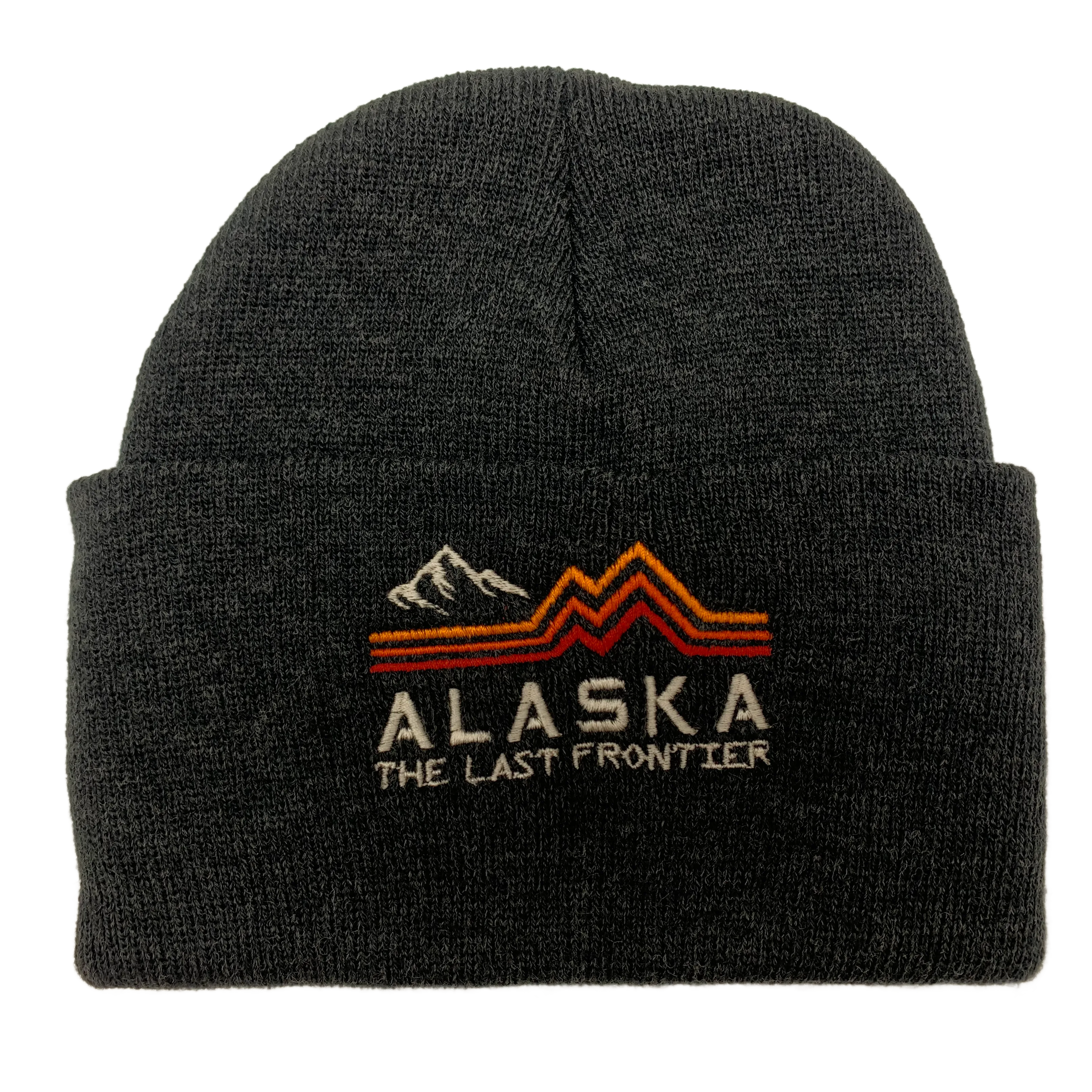 Black Band of Color Alaska Knit Beanie