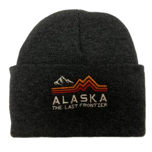 Black Band of Color Alaska Knit Beanie