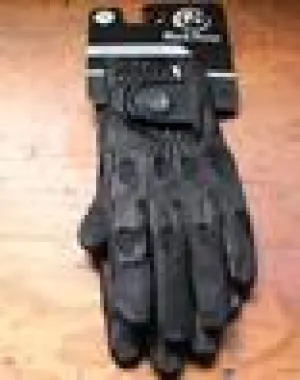 Black Horse Leather Black Gloves