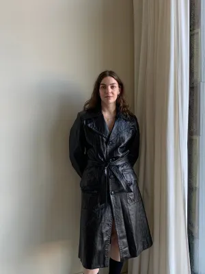 Black vintage leather jacket