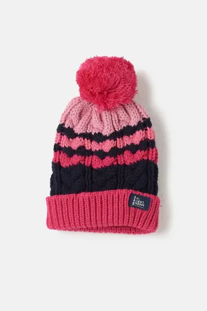 Bobbie Bobble Hat - Pink Navy