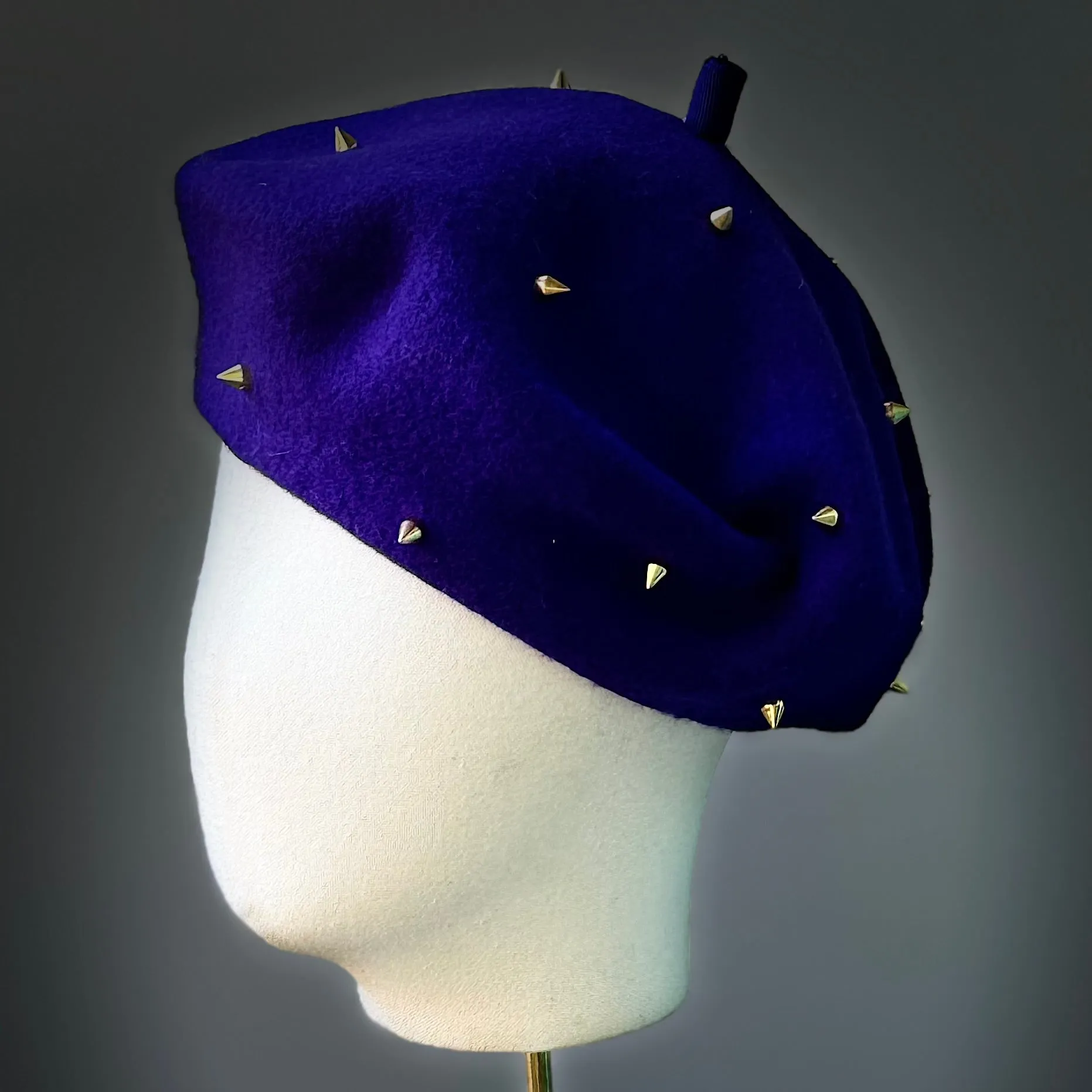 Bonnie Wool Beret in Royal Purple