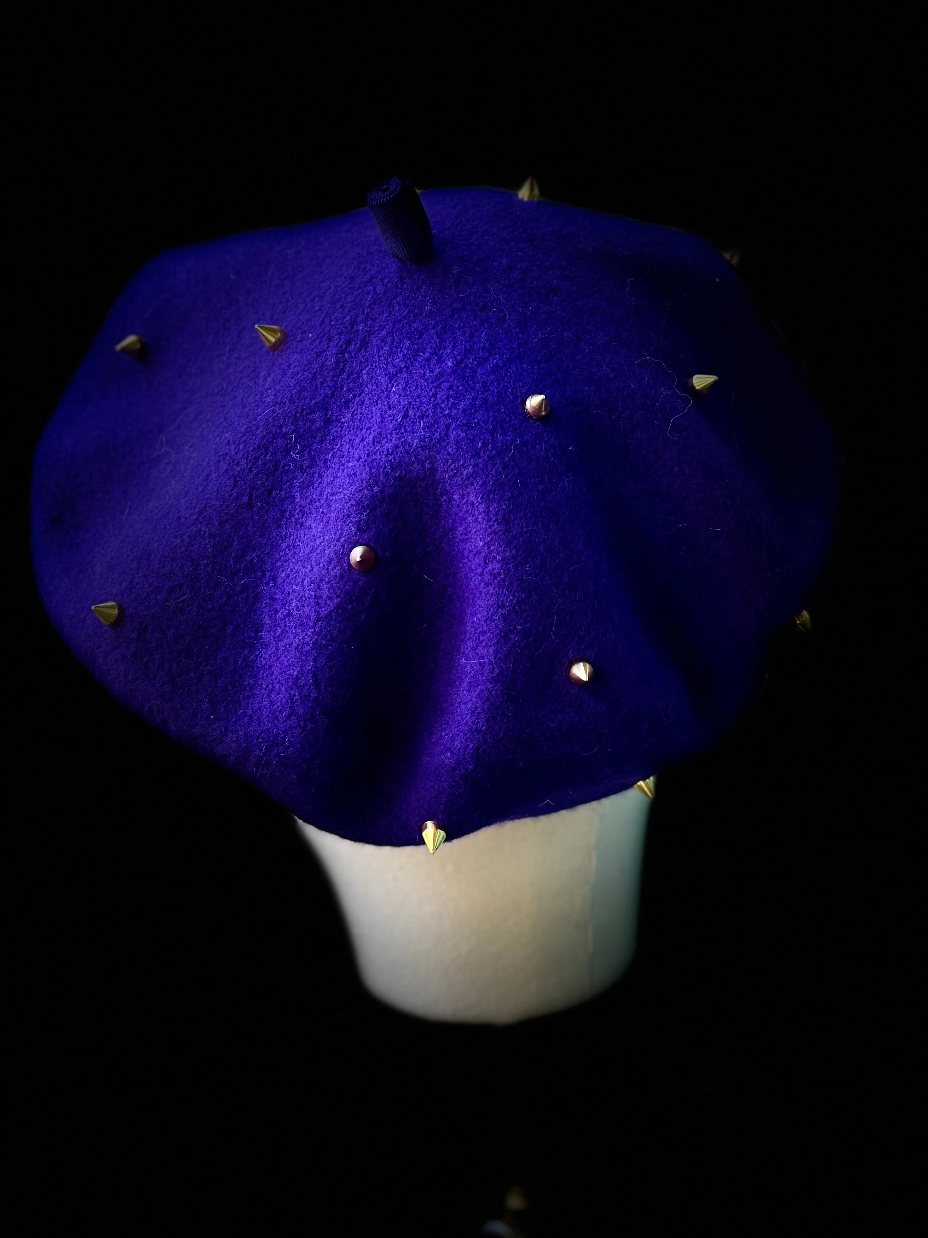 Bonnie Wool Beret in Royal Purple