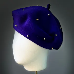 Bonnie Wool Beret in Royal Purple