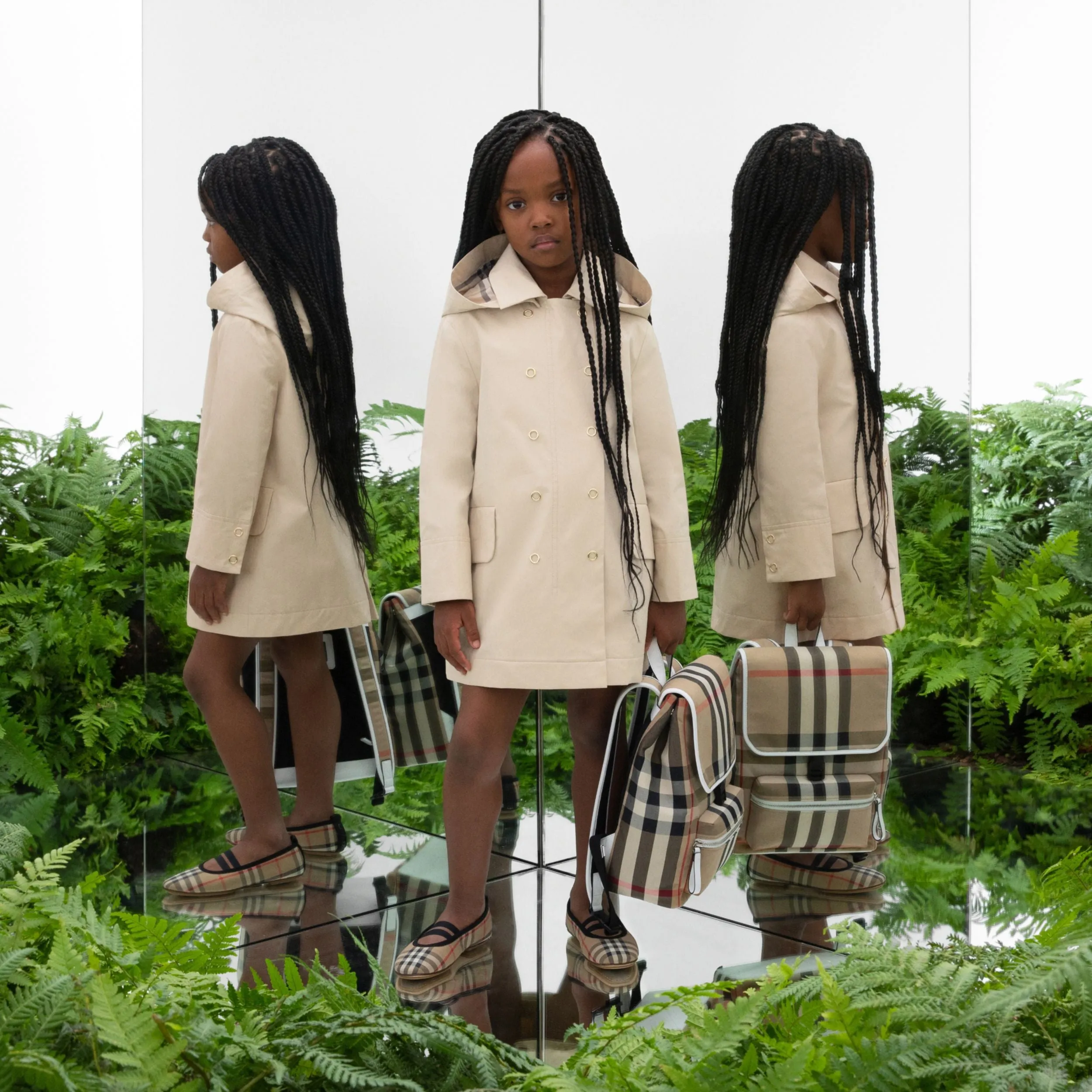 Burberry Detachable Hood Cotton Trench Coat
