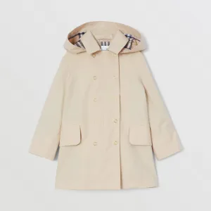 Burberry Detachable Hood Cotton Trench Coat