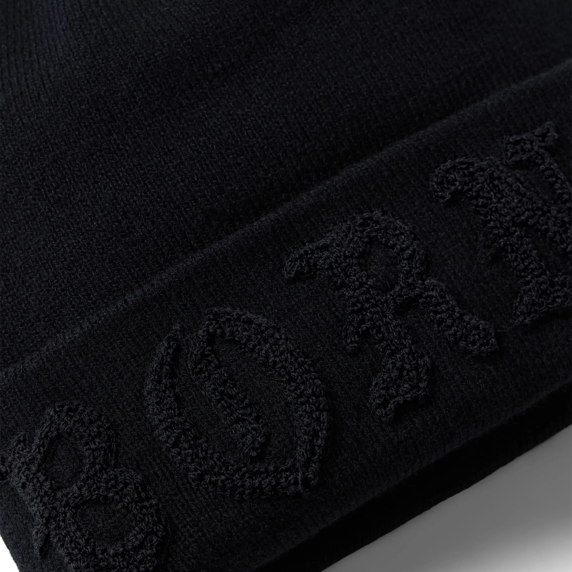 BXR TONAL KNIT BEANIE: BLACK