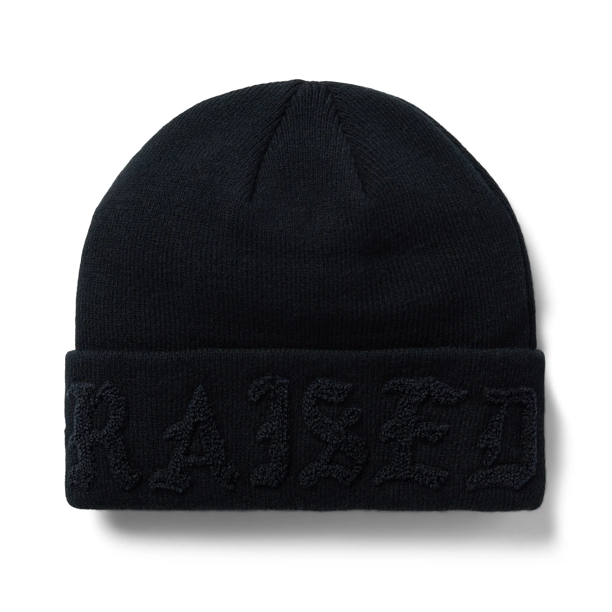 BXR TONAL KNIT BEANIE: BLACK