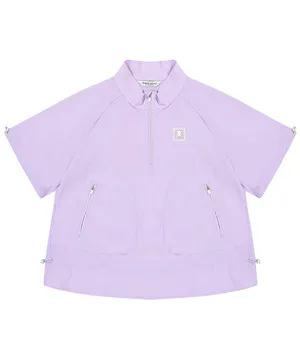 CHUCUCHU  Shirring Short Sleeve Anorak Outer - Lilac