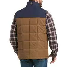 CL10037545-S-Cub/Nvy Mens Ariat Insulated Vest Color Block "Crius"