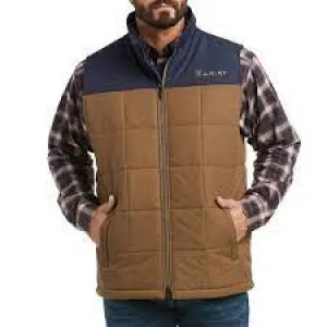 CL10037545-S-Cub/Nvy Mens Ariat Insulated Vest Color Block "Crius"