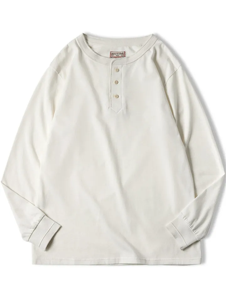 Comfortable Solid Color Workwear Henley Shirt for Men