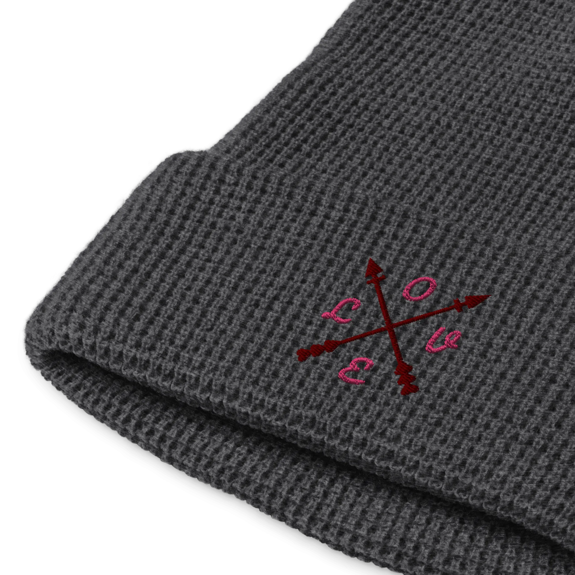 ComPassion Waffle Beanie Flat
