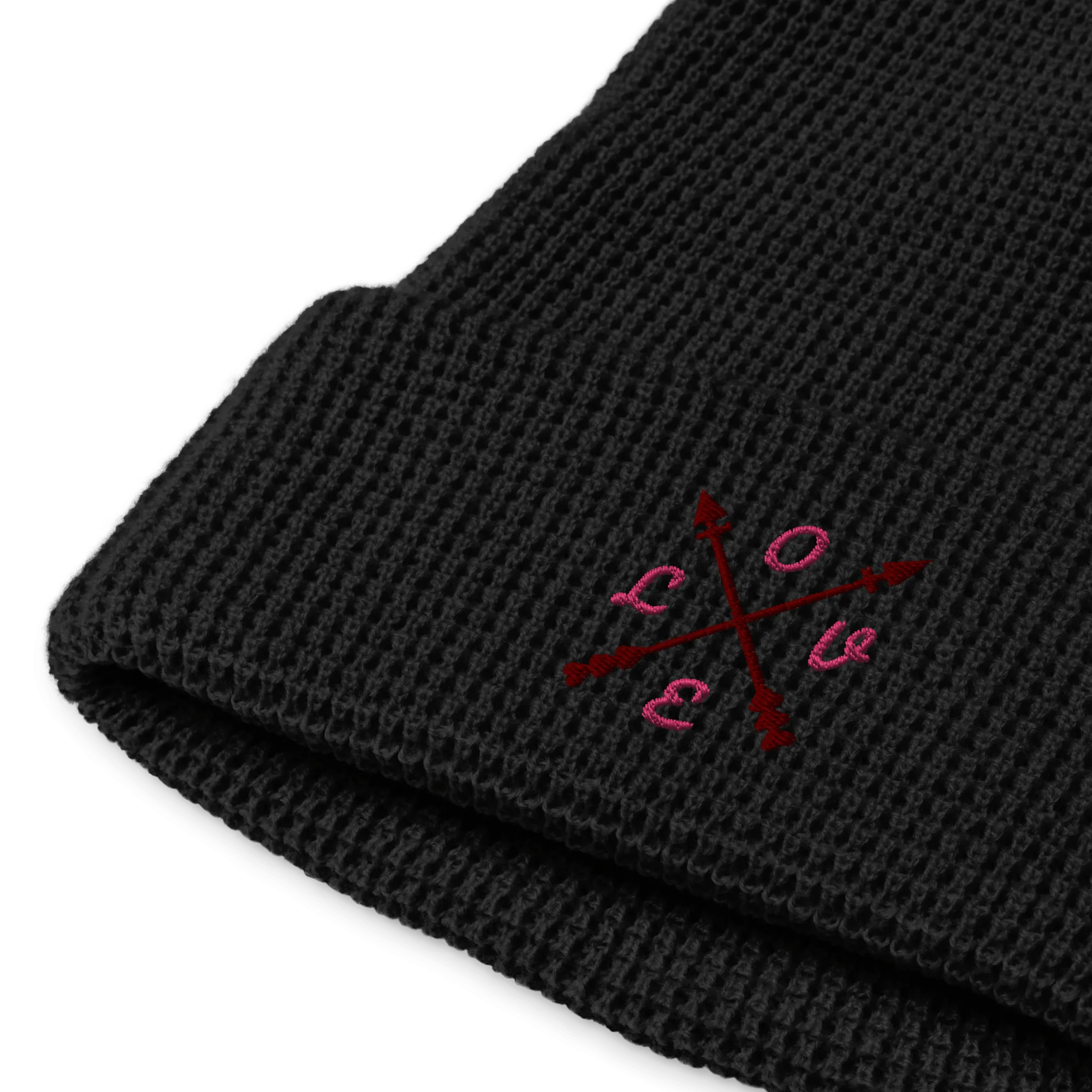 ComPassion Waffle Beanie Flat