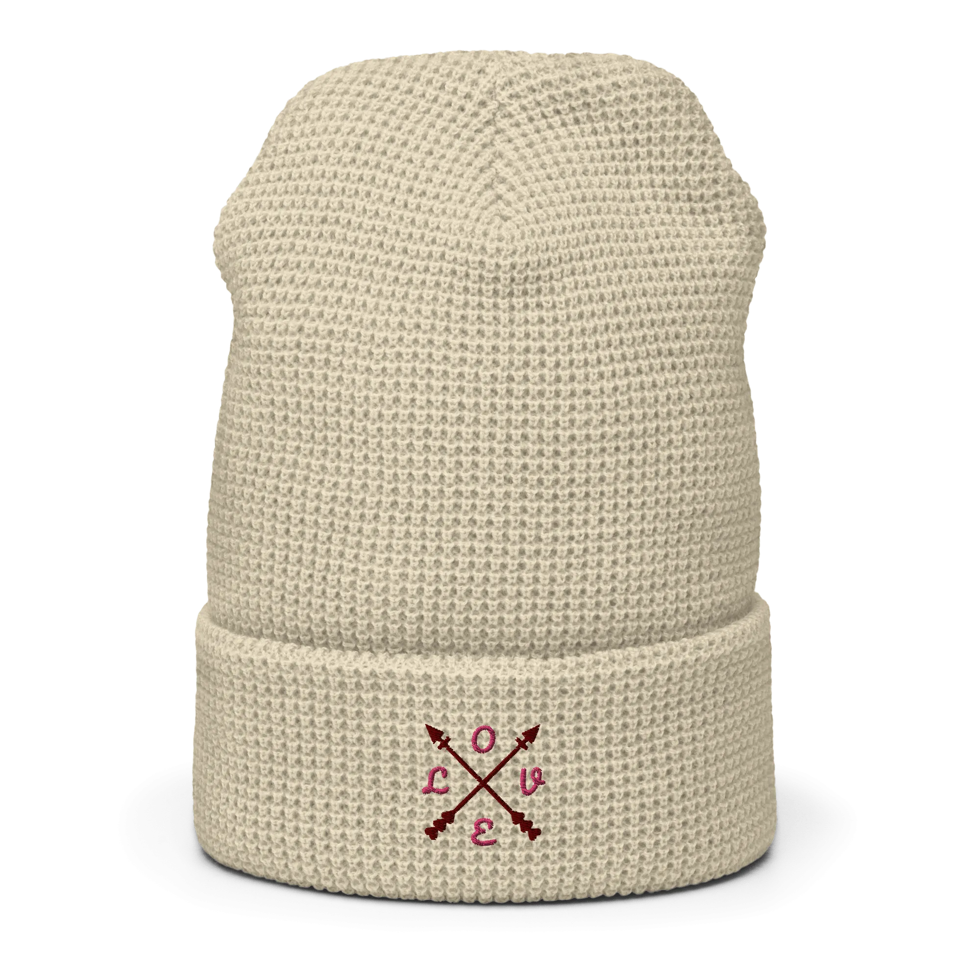 ComPassion Waffle Beanie Flat