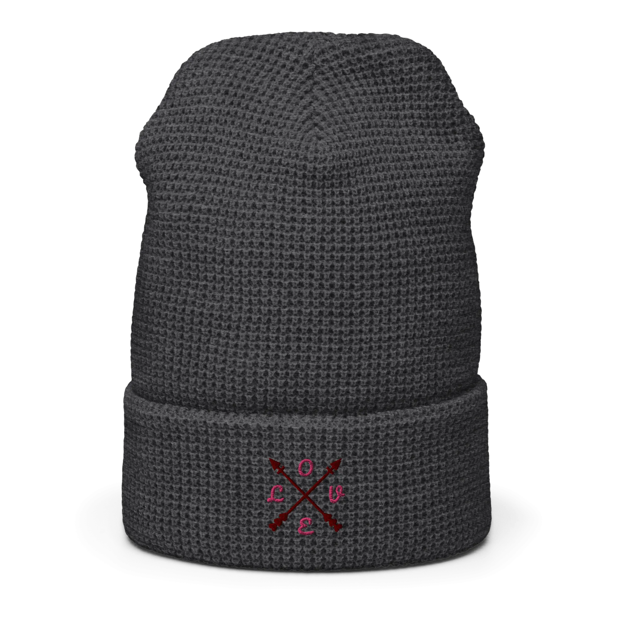 ComPassion Waffle Beanie Flat