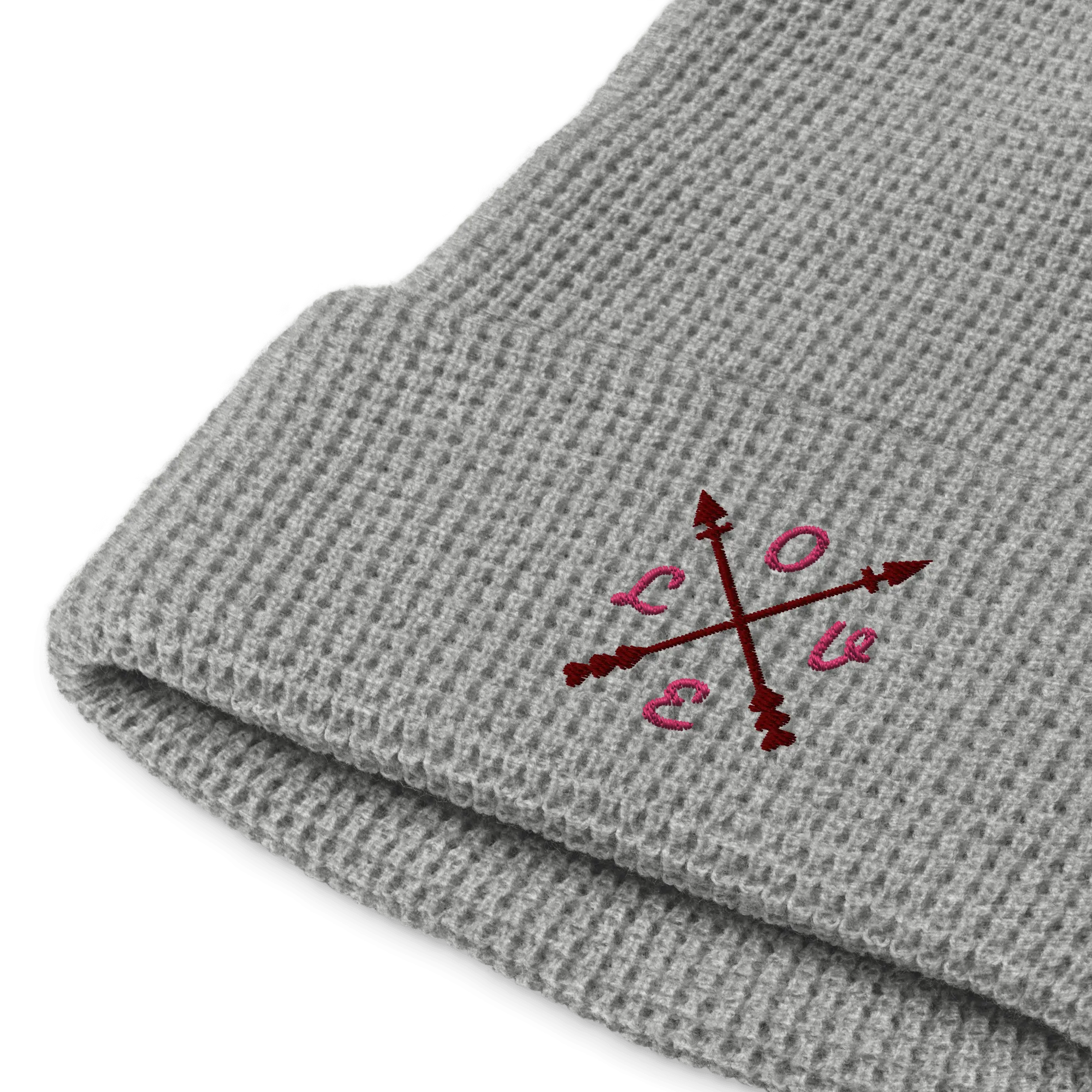 ComPassion Waffle Beanie Flat