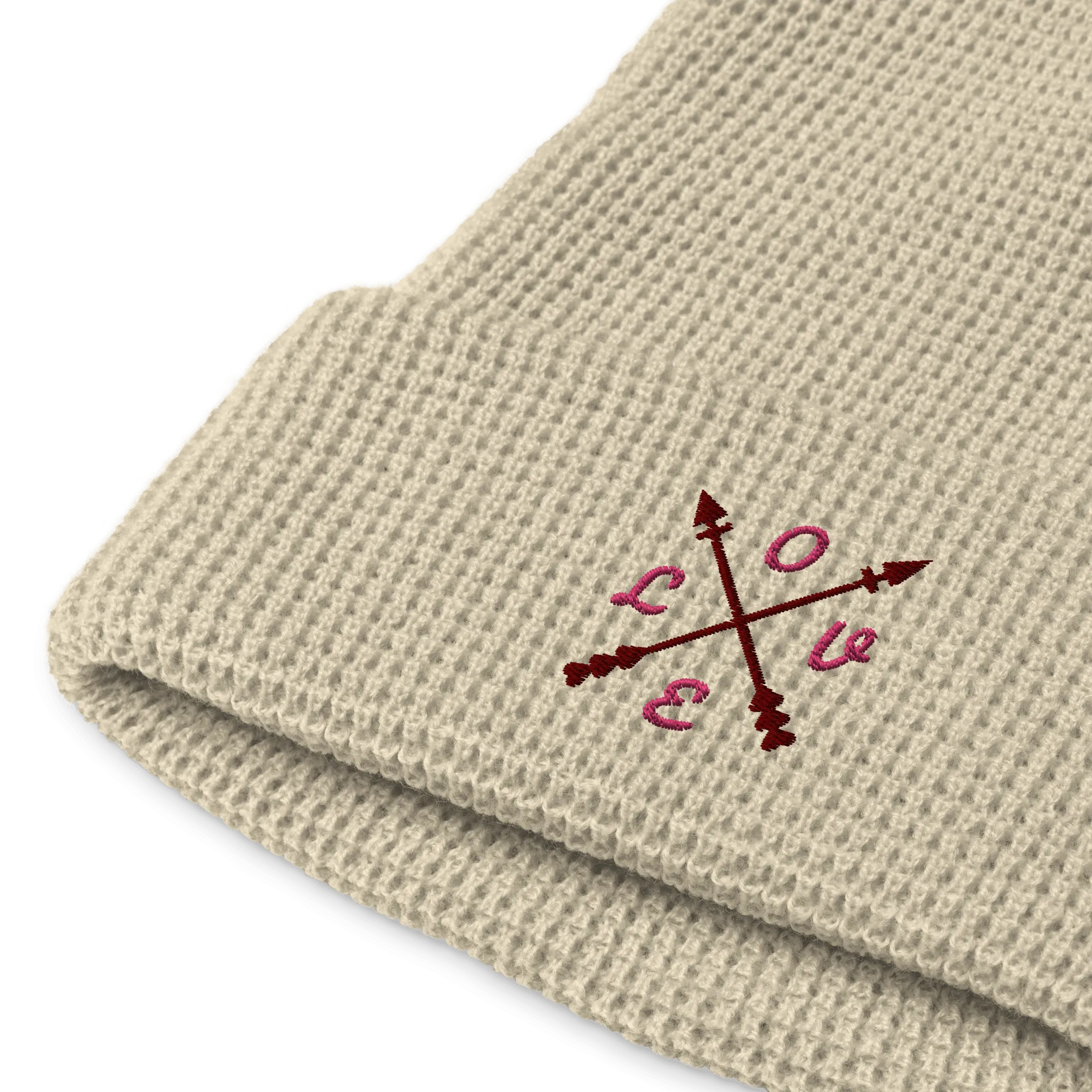 ComPassion Waffle Beanie Flat