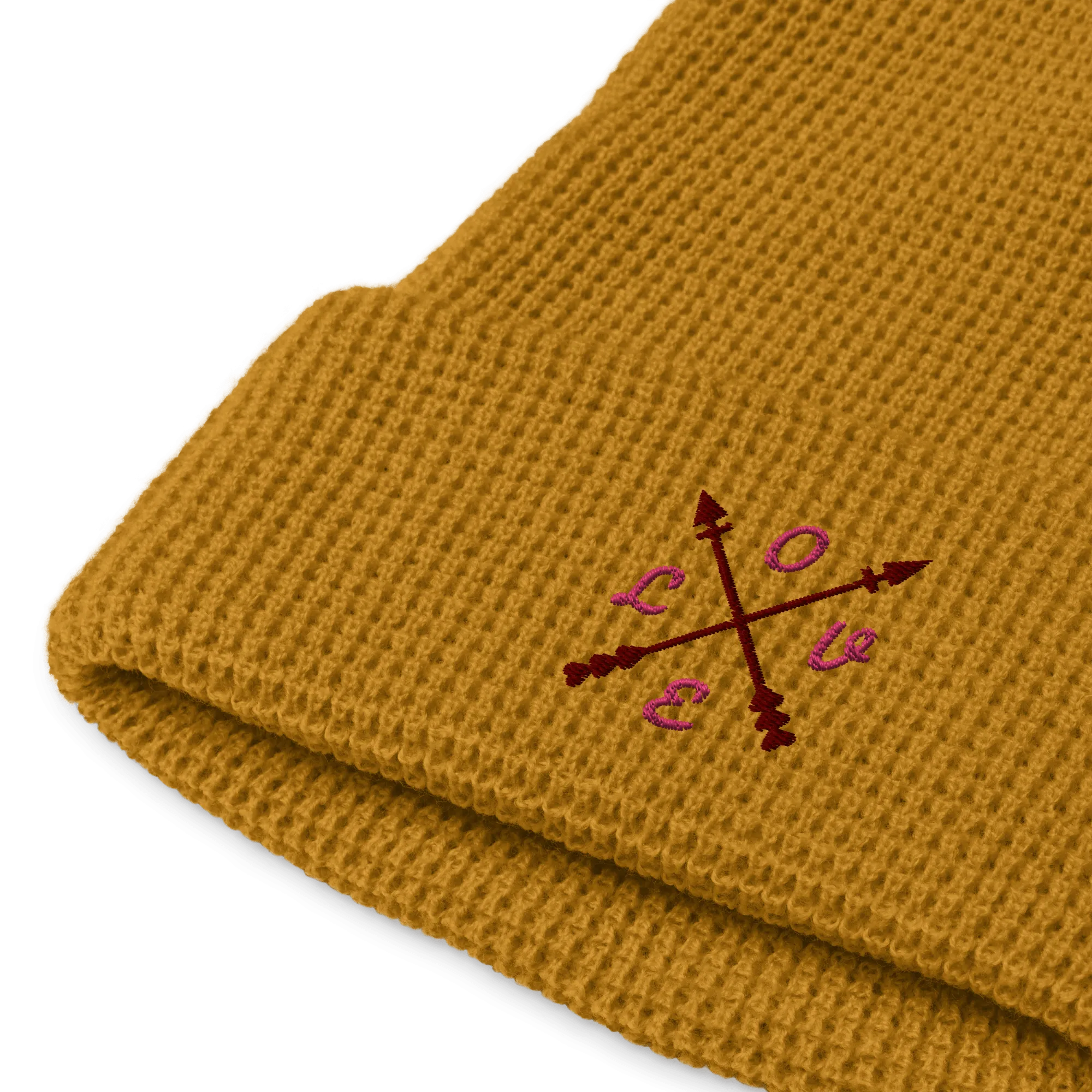 ComPassion Waffle Beanie Flat