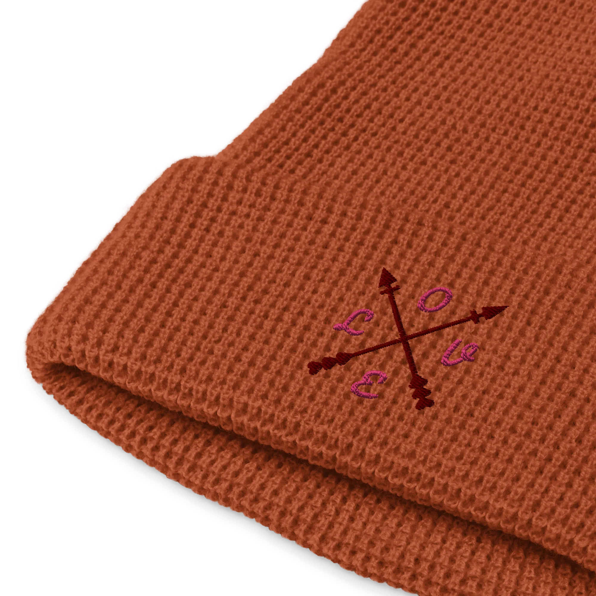 ComPassion Waffle Beanie Flat