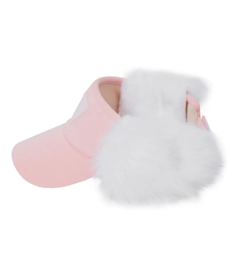 CREVE NINE: Ear-Shaped Fur Visor - Pink