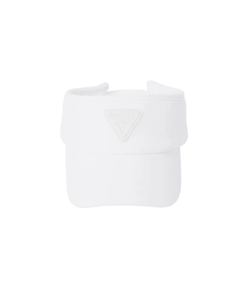 CREVE NINE: Ear-Shaped Fur Visor - White
