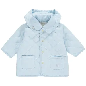 Curtis Blue Quilted Jacket with Hood