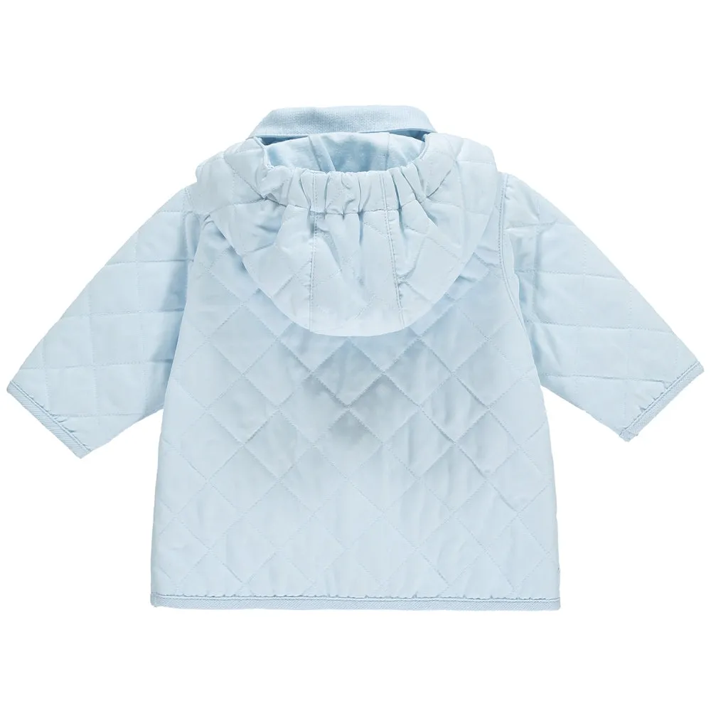 Curtis Blue Quilted Jacket with Hood