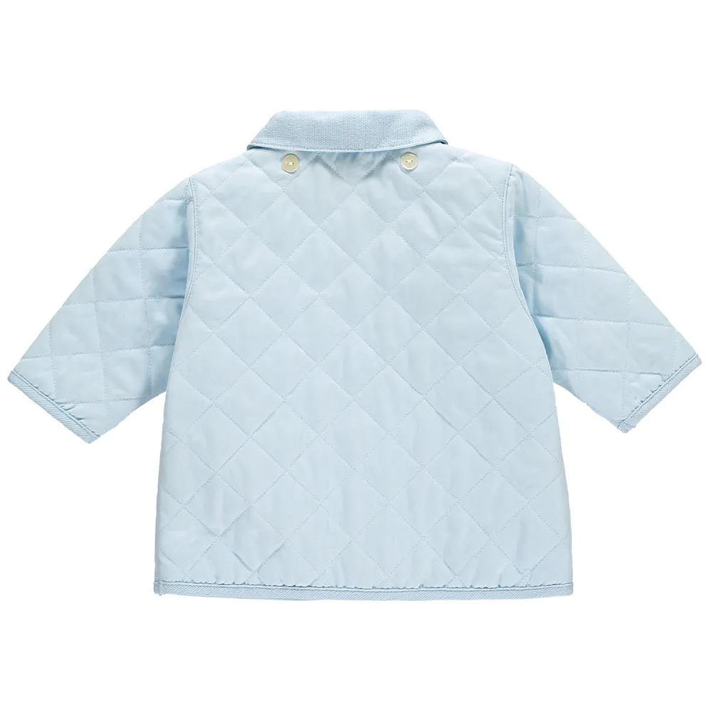 Curtis Blue Quilted Jacket with Hood