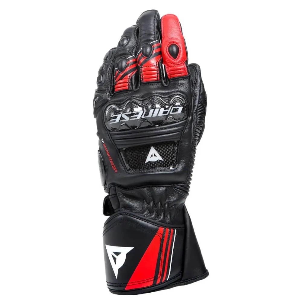 Dainese Druid 4 Leather Gloves Black / Red / White