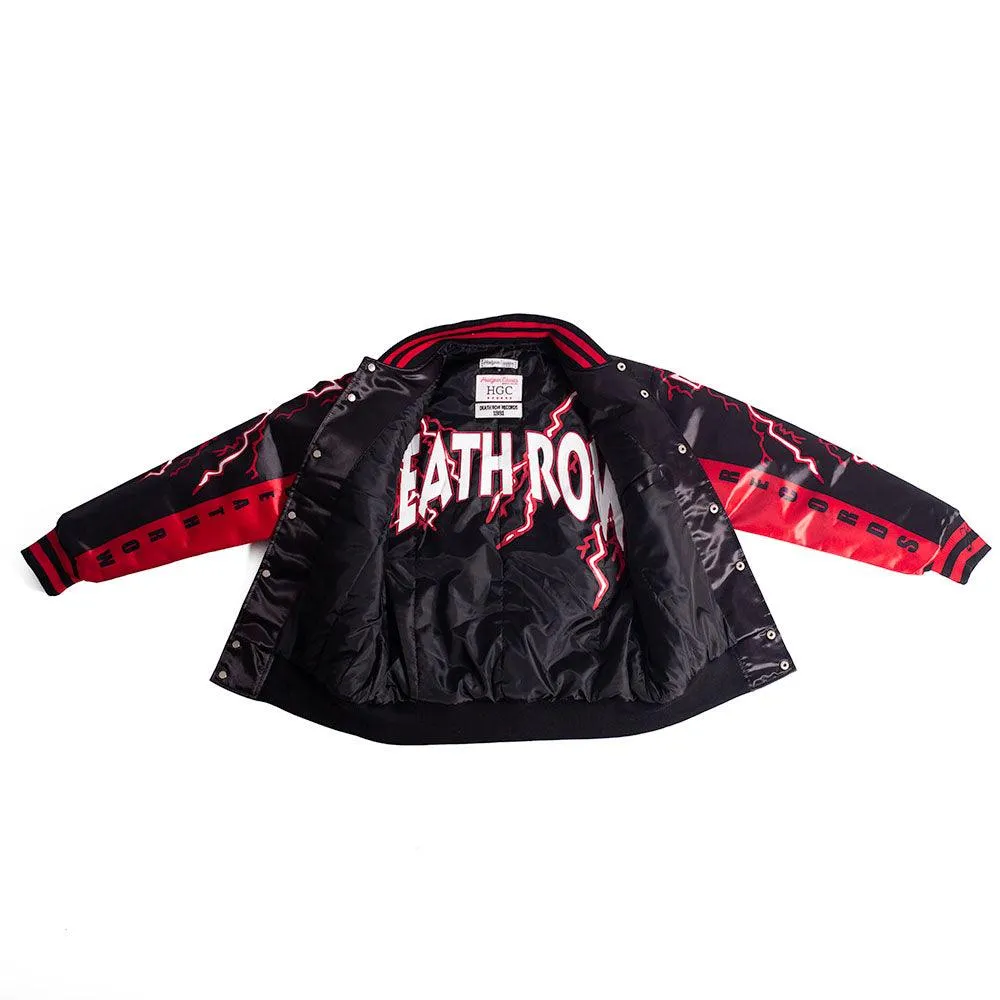DEATH ROW LIGHTNING SATIN JACKET BLACK/RED
