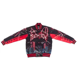 DEATH ROW LIGHTNING SATIN JACKET BLACK/RED