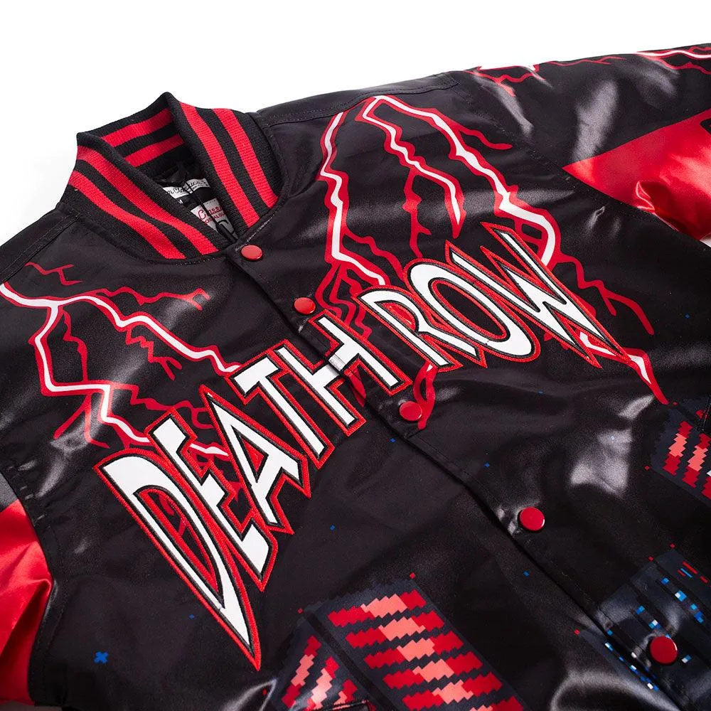 DEATH ROW LIGHTNING SATIN JACKET BLACK/RED