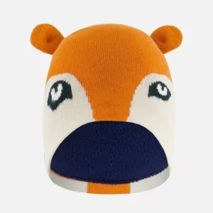 Deux par Deux - Knit Hat Orange Fox Face