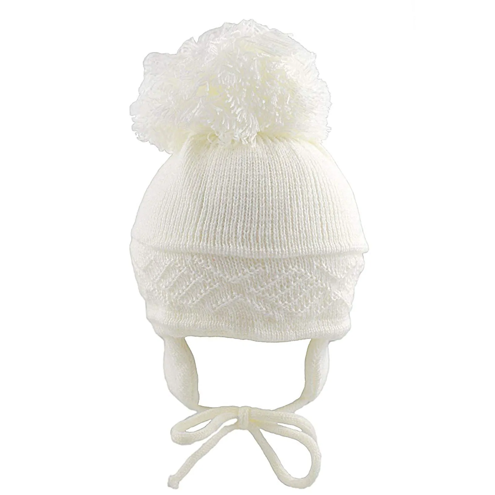 Diamond Knitted Bobble Hat