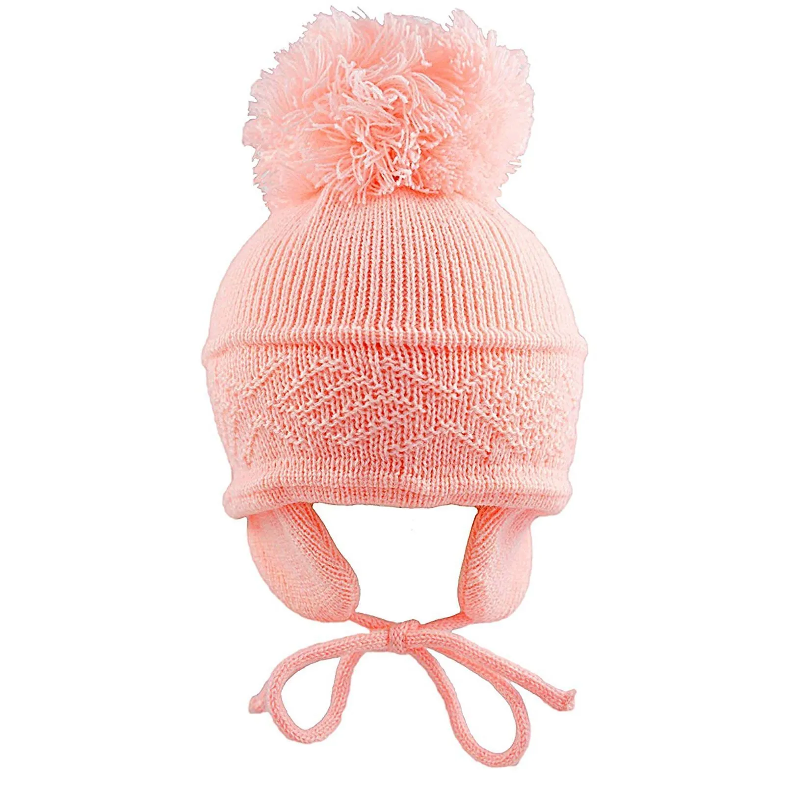 Diamond Knitted Bobble Hat