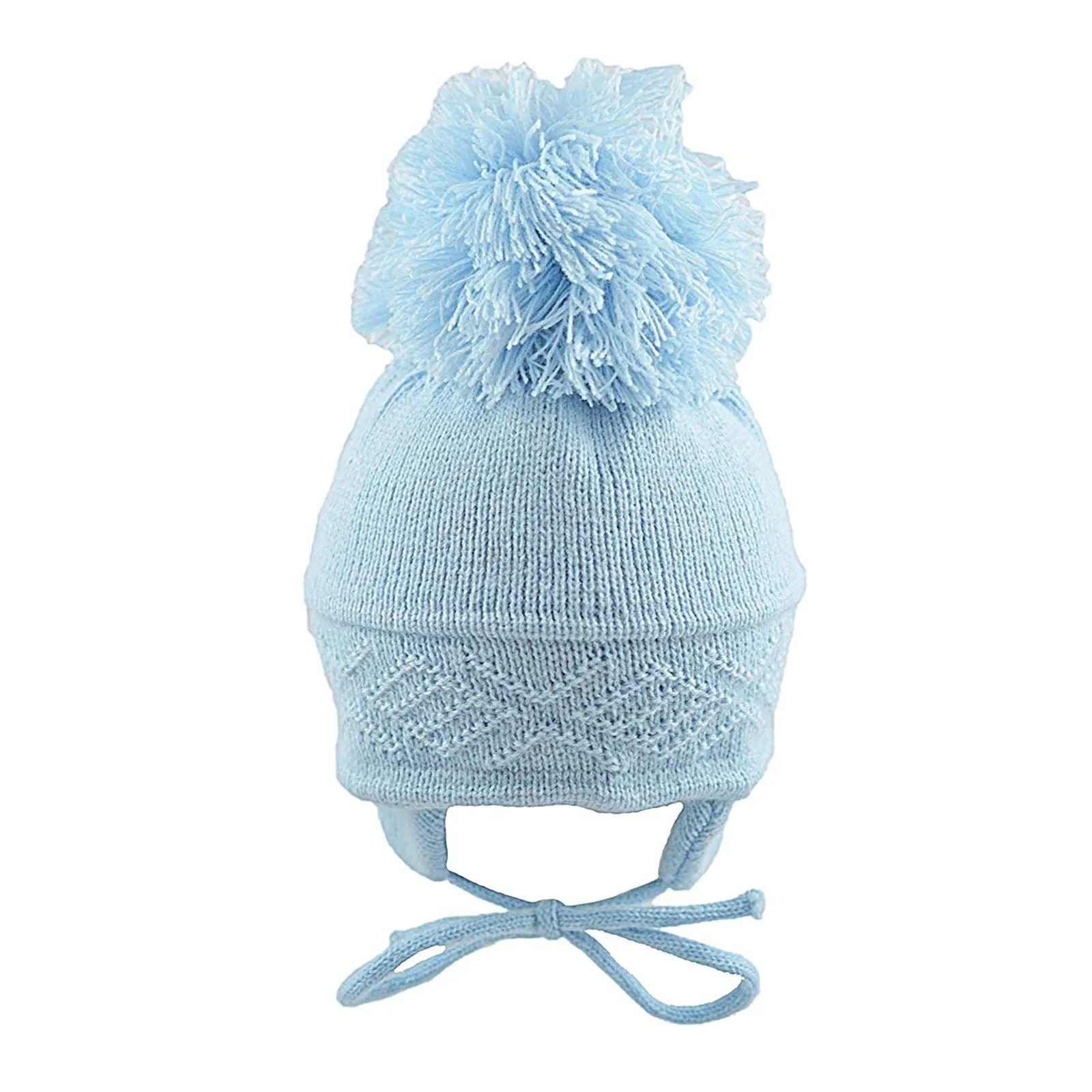 Diamond Knitted Bobble Hat
