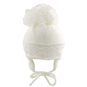 Diamond Knitted Bobble Hat
