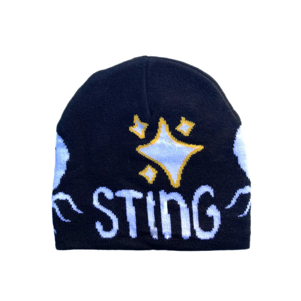 Double Sting Scorpion Beanie Black