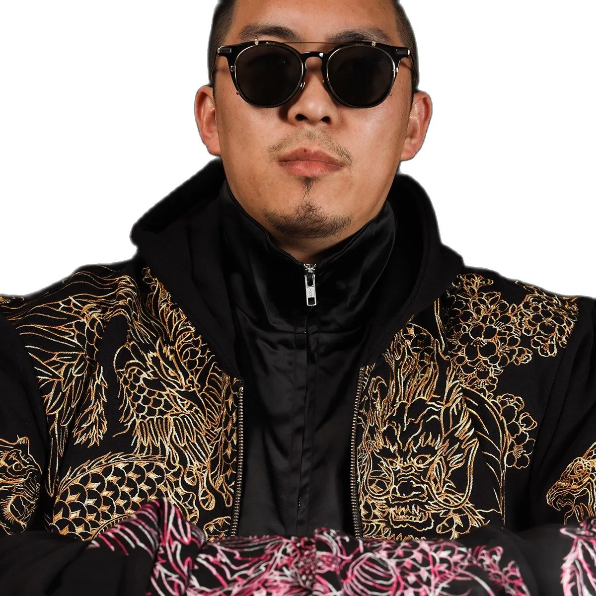 Embroidery Heavy Work Hooded Cardigan Coats  Men Boys