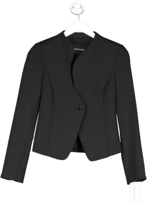 Emporio Armani Black Curve Cut Blazer UK 4