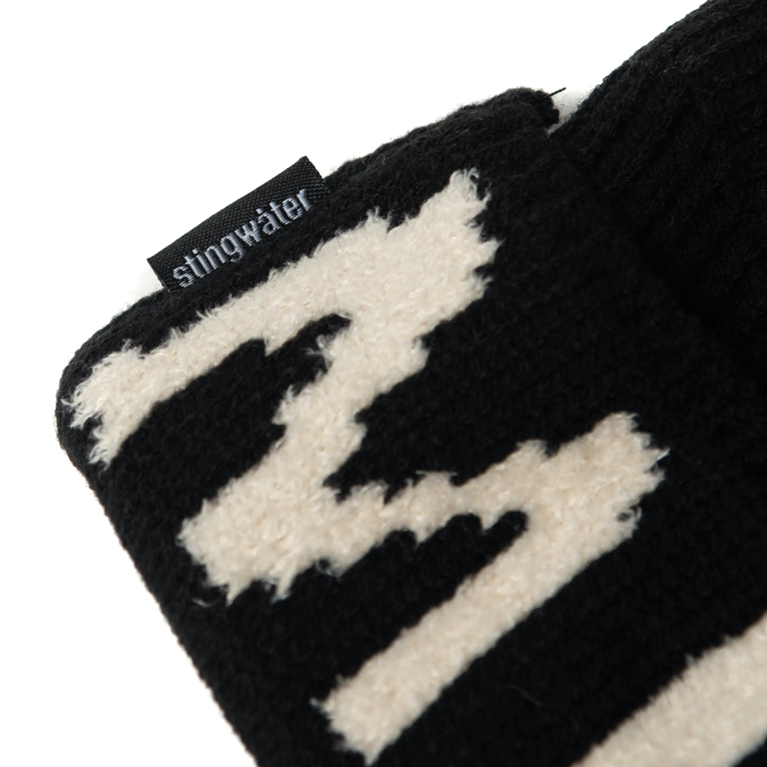 Empty Your Mind Knit Fold Beanie Black